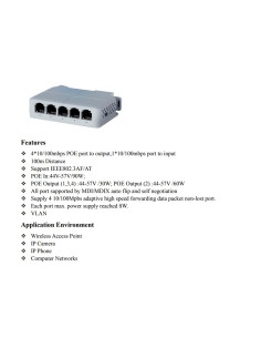 1 GİRİŞ 4 ÇIKIŞ  POE EXTENDER 10/100 MBPS