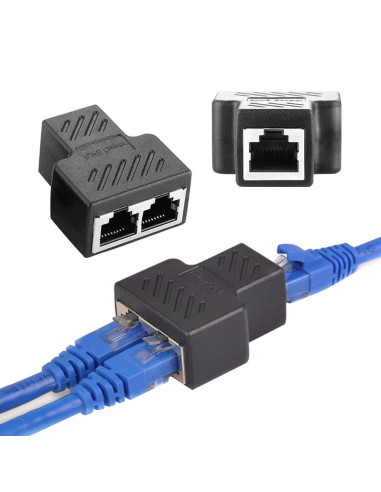 RJ45 TO 2X RJ45 DİŞİ METAL ARA APARAT 1.KALİTE...