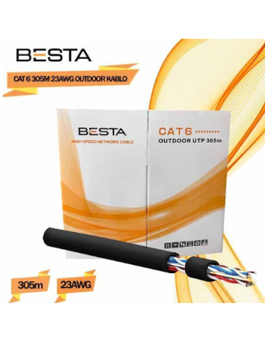 OUTDOOR CAT6 23 AWG 305 METRE IP KAMERA KABLOSU